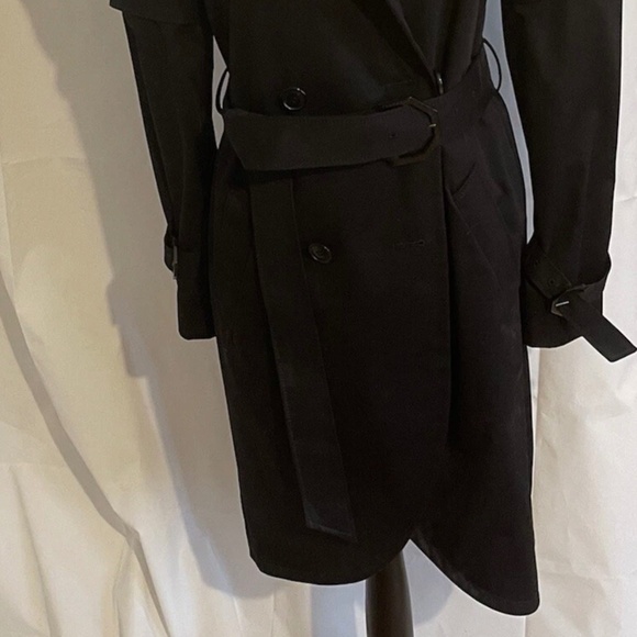 NWT! RUNWAY! Viktor & Rolf Buckled Trench Coat  Size IT 42 BLACK  Italy - Picture 5 of 15